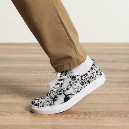 Men's Lace-Up Canvas Shoes - Crater Swirl