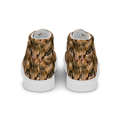 Women's High Top Canvas Shoes - Feline Whisper