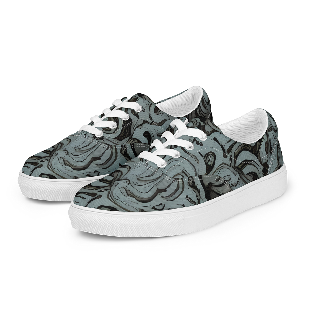 Women's Lace-Up Canvas Shoes - Caruso Swirl