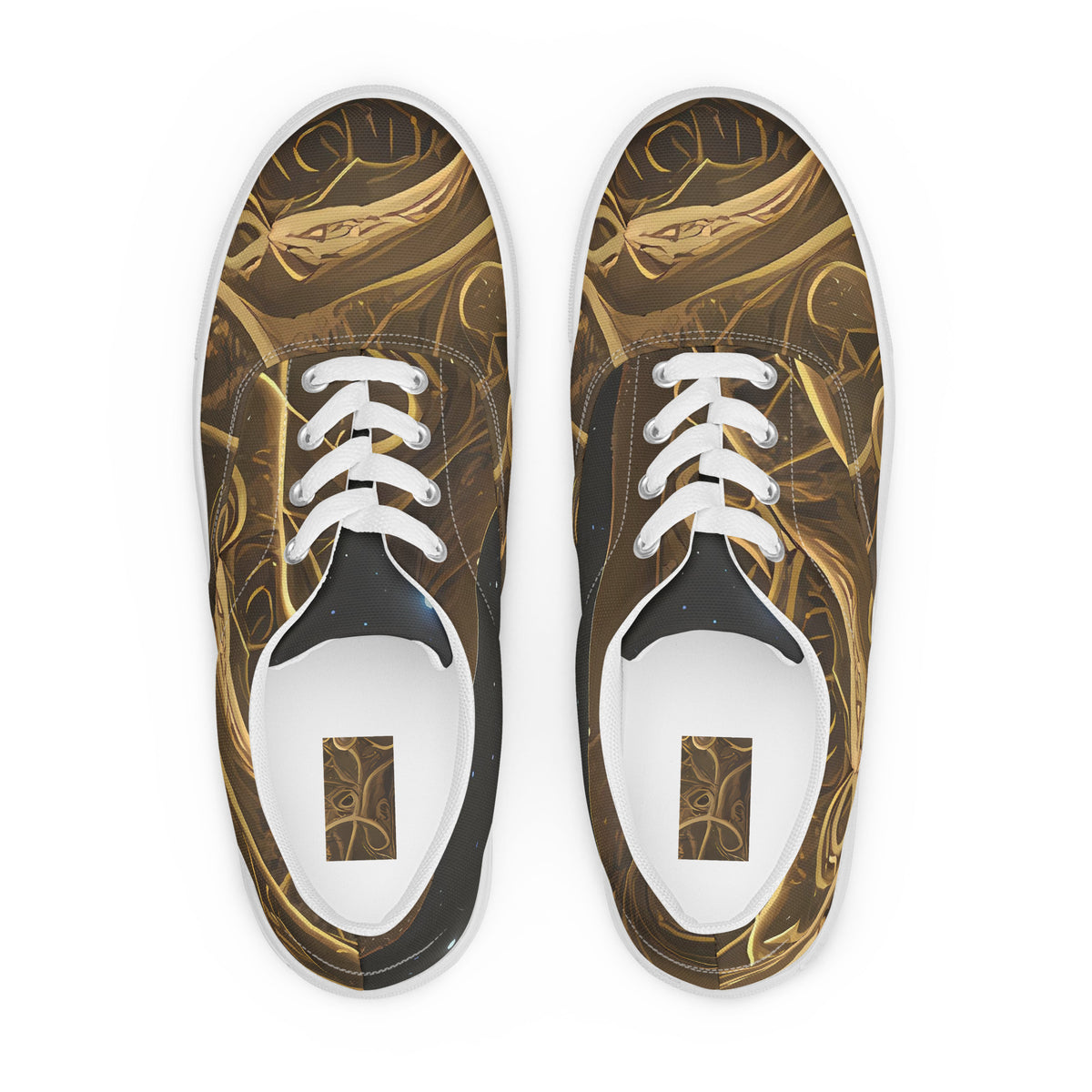 Men's Lace-Up Canvas Shoes - Gilded Reverie