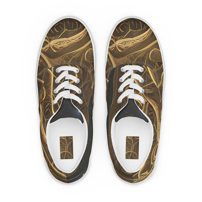Men's Lace-Up Canvas Shoes - Gilded Reverie