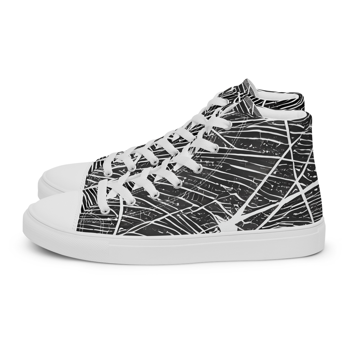 Men's High Top Canvas Shoes - Silver Echo