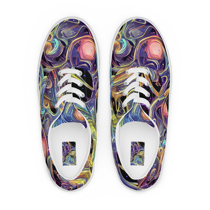 Men's Lace-Up Canvas Shoes - Lebacq Swirl