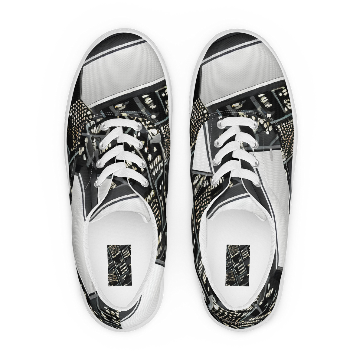 Men's Lace-Up Canvas Shoes - Electro Essence