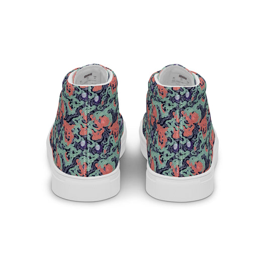 Women's High Top Canvas Shoes - Cosmic Coral