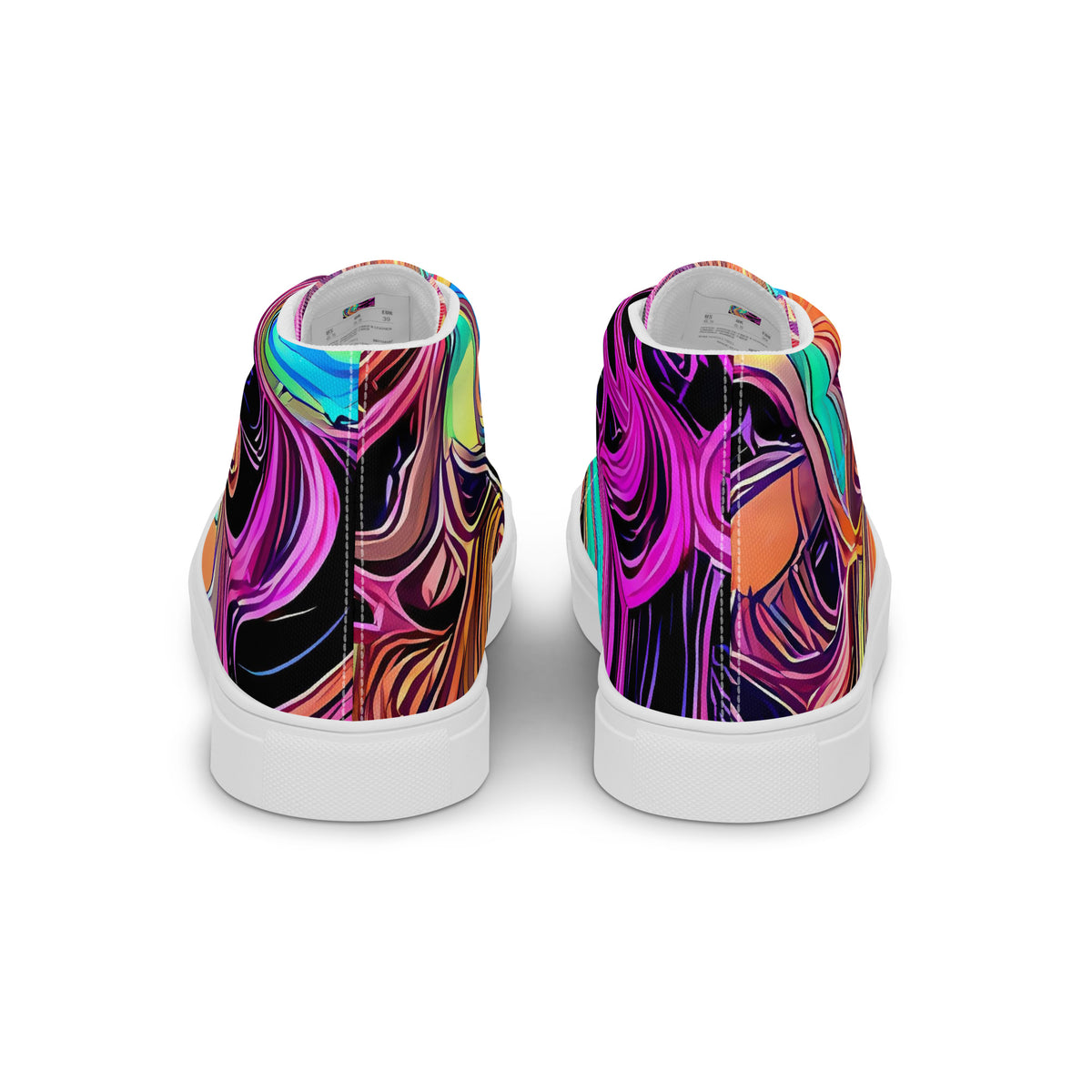 Women's High Top Canvas Shoes - Neon Drizzle