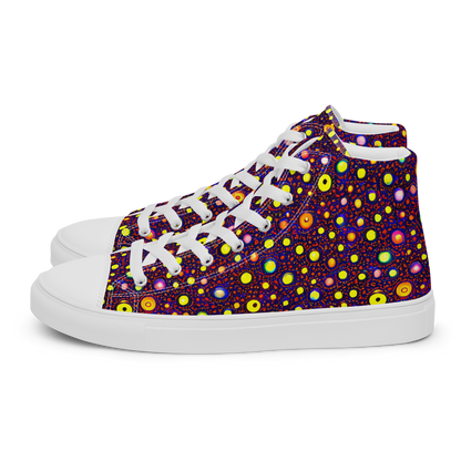 Women's High Top Canvas Shoes - Cosmic Dotscape