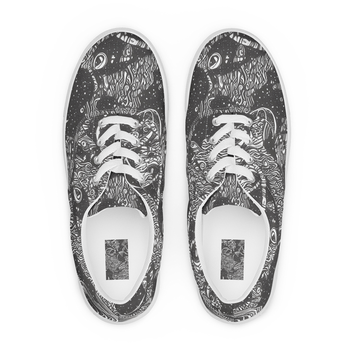 Men's Lace-Up Canvas Shoes - Shadow Reverie