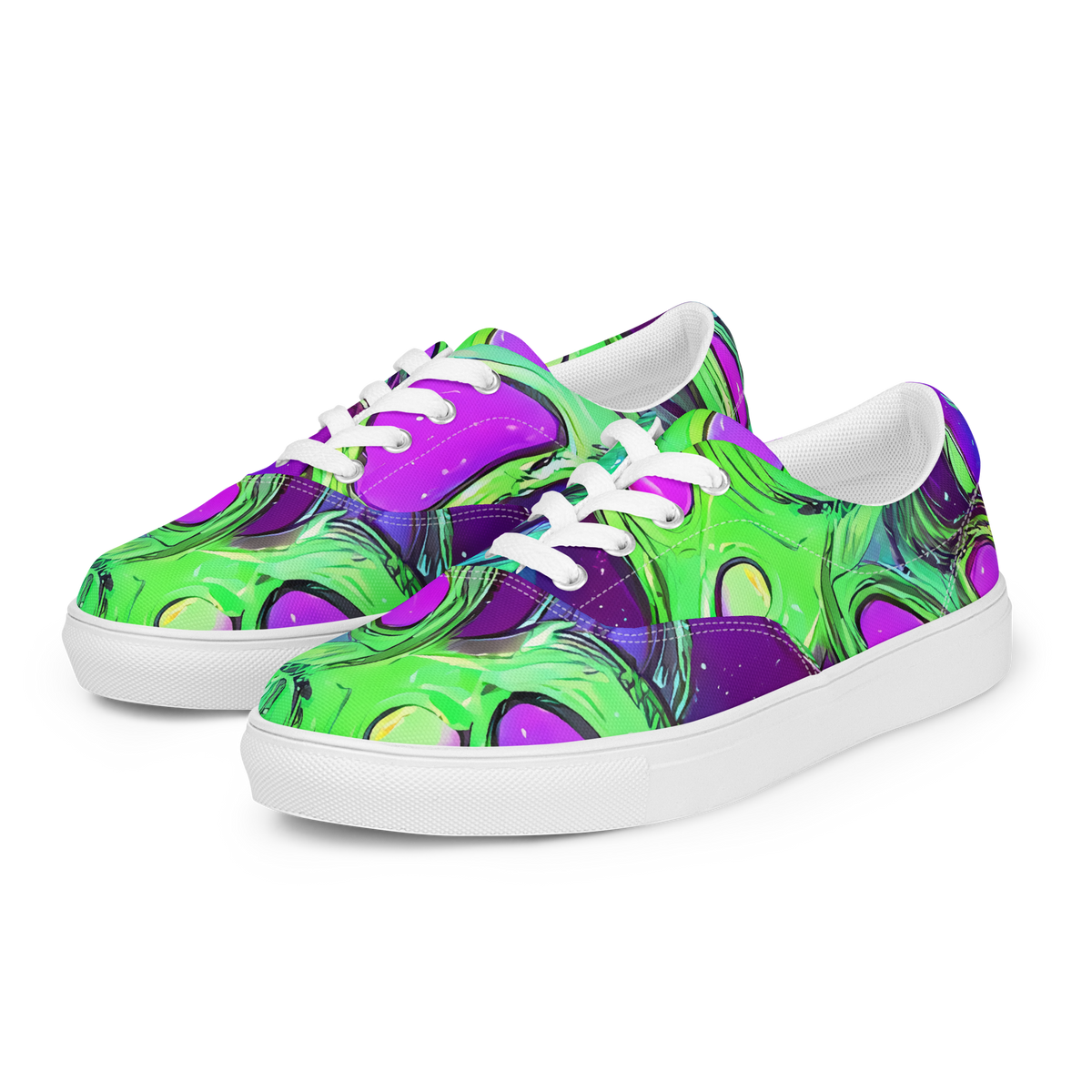Women's Lace-Up Canvas Shoes - Funky Mutation