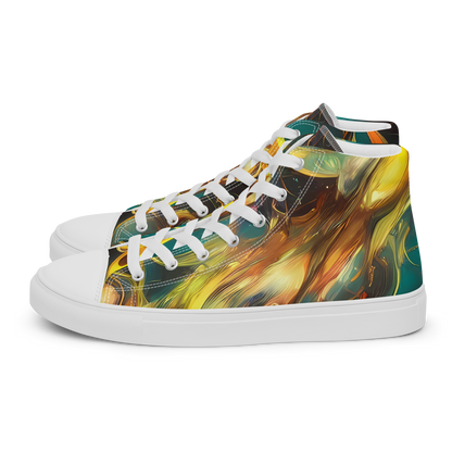 Men's High Top Canvas Shoes - Elegant Whirl