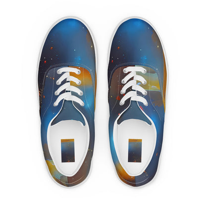 Men's Lace-Up Canvas Shoes - Chromatique Veil
