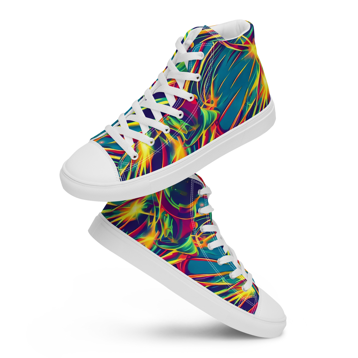 Women's High Top Canvas Shoes - Cosmic Inferno