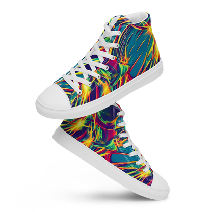 Women's High Top Canvas Shoes - Cosmic Inferno