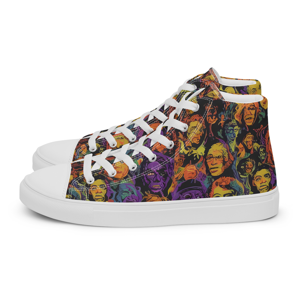 Women's High Top Canvas Shoes - Kaleidoscopic Spirits