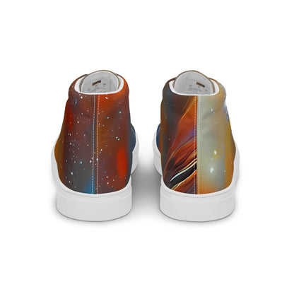 Men's High Top Canvas Shoes - Asterglow Veil