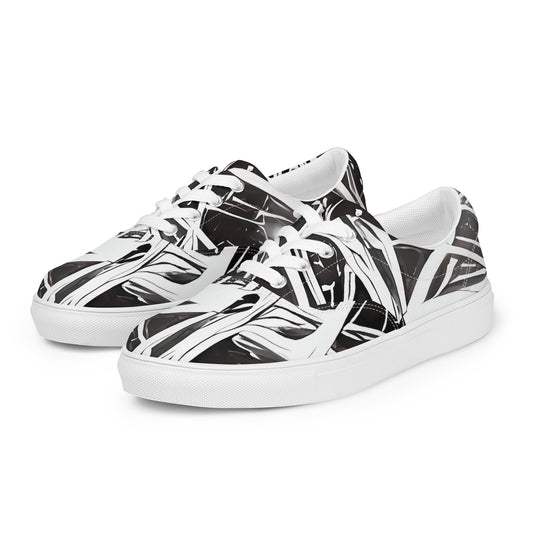 Women's Lace-Up Canvas Shoes - Twilight Vortex