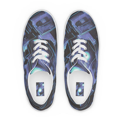 Men's Lace-Up Canvas Shoes - Galactic Circuit