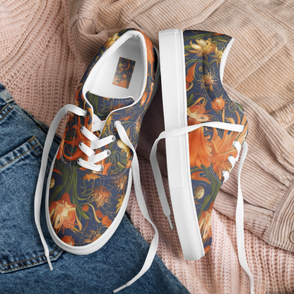 Women's Lace-Up Canvas Shoes - Stellar Blooms