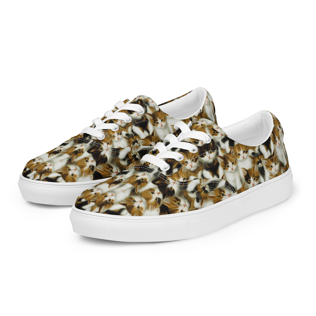 Women's Lace-Up Canvas Shoes - Cuddle Chaos