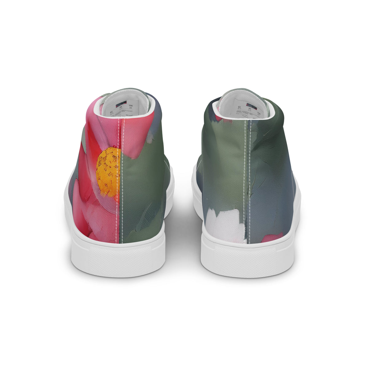 Women's High Top Canvas Shoes - Petal Reverie