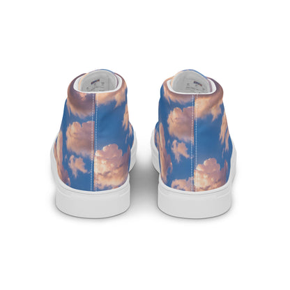 Women's High Top Canvas Shoes - Cotton Candy Skies