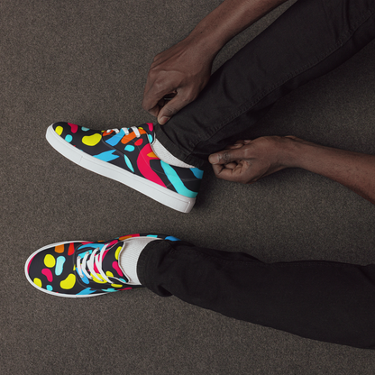 Men's Lace-Up Canvas Shoes - Midnight Stream