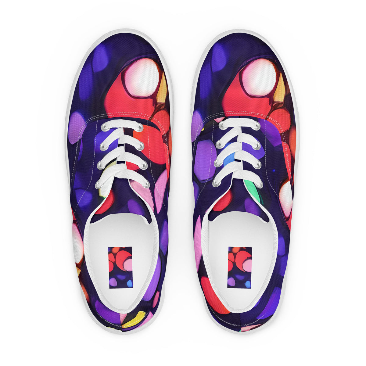 Women's Lace-Up Canvas Shoes - Bubble Fantasia