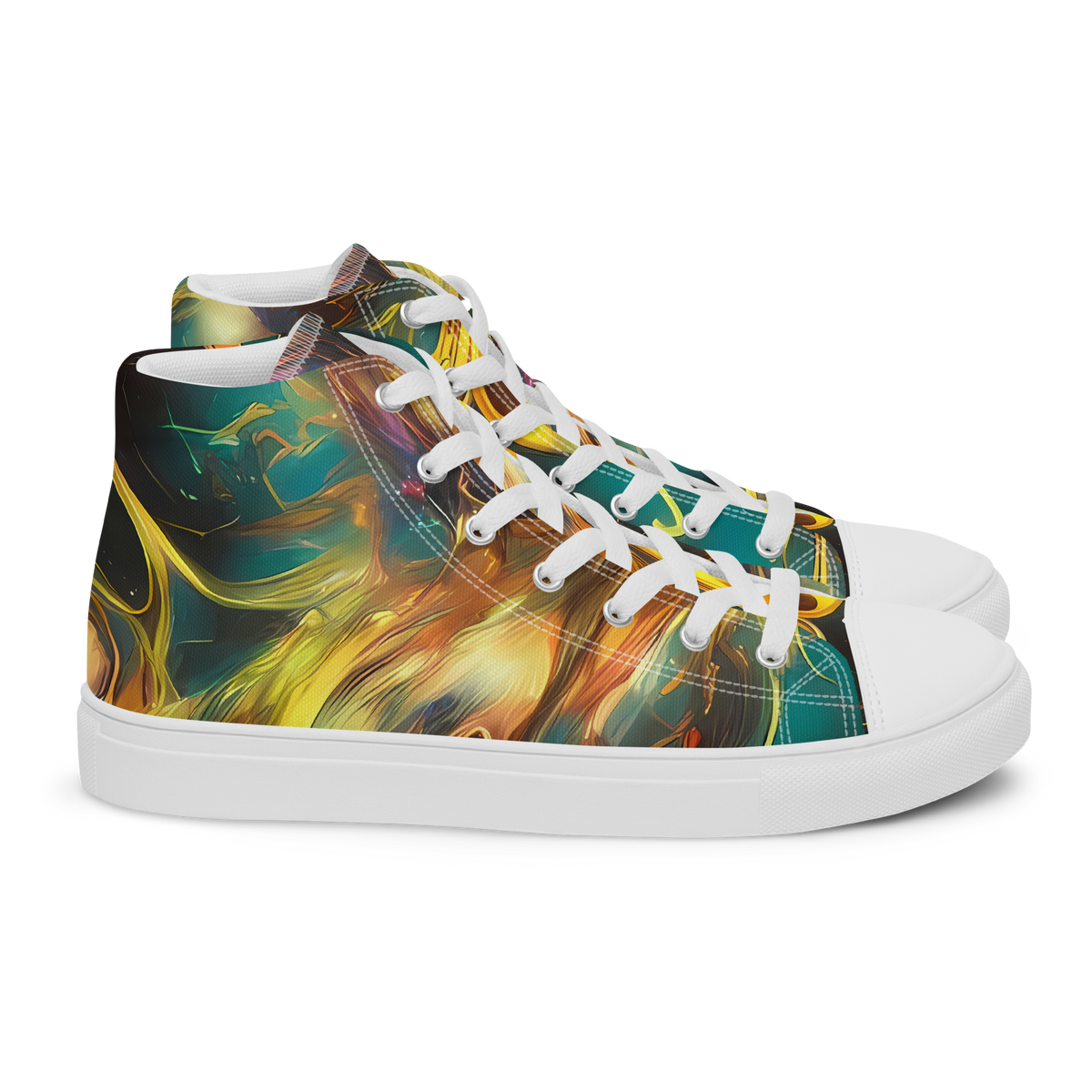 Women's High Top Canvas Shoes - Elegant Whirl