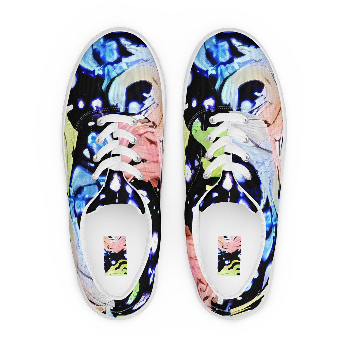 Women's Lace-Up Canvas Shoes - Celestial Serenade