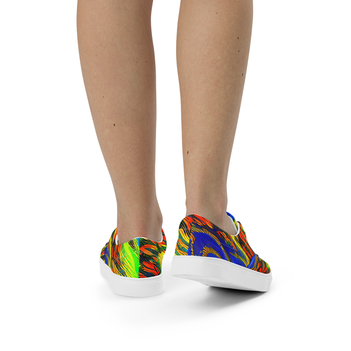 Women's Lace-Up Canvas Shoes - Hodgkin's Blaze