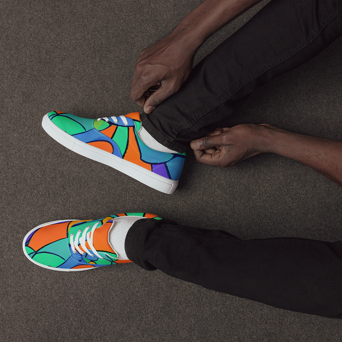 Men's Lace-Up Canvas Shoes - Archipenko Dream