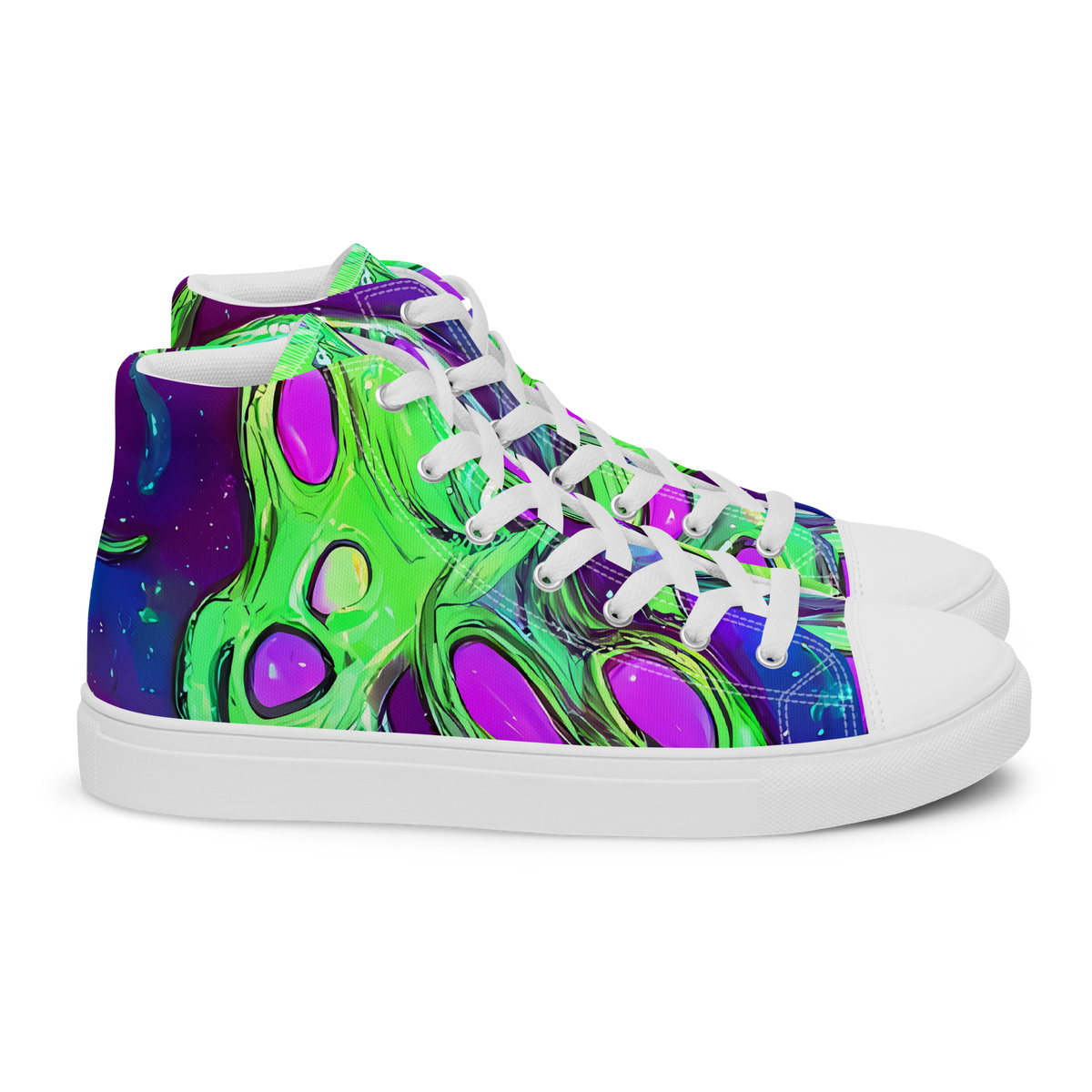 Men's High Top Canvas Shoes - Funky Mutation
