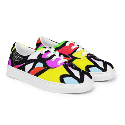Women's Lace-Up Canvas Shoes - Vivid Serenade