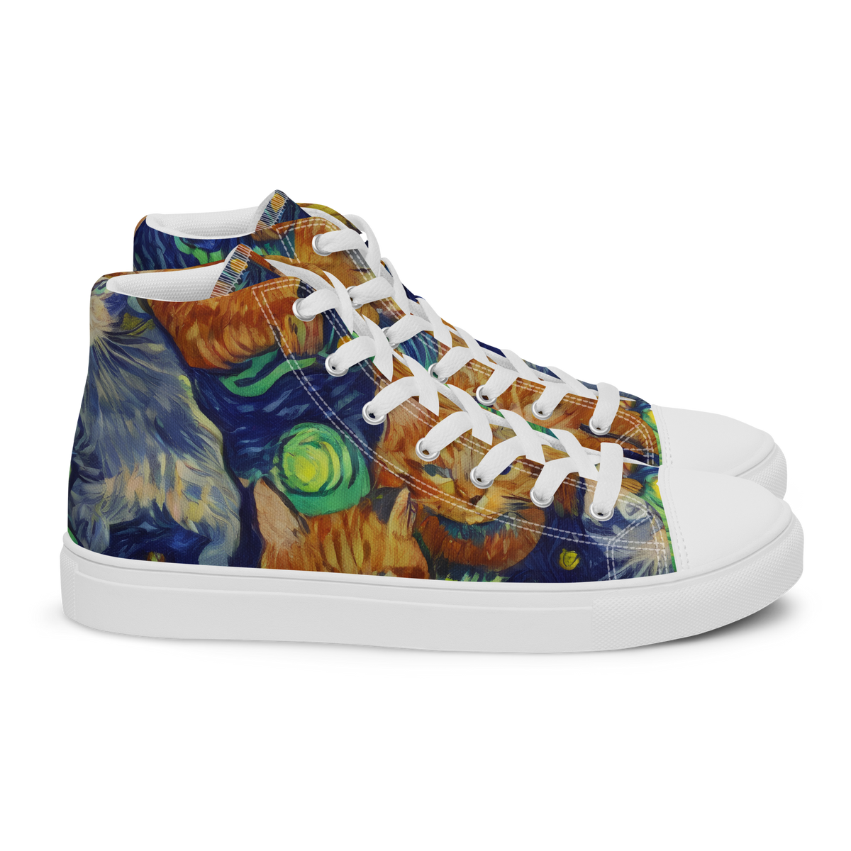 Women's High Top Canvas Shoes - Celestial Claws