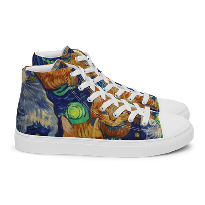 Women's High Top Canvas Shoes - Celestial Claws