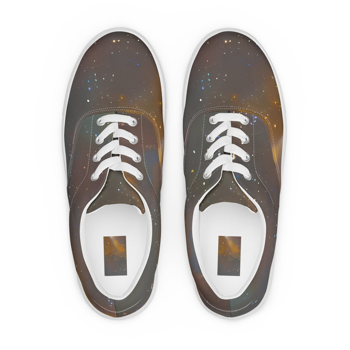Women's Lace-Up Canvas Shoes - Gilded Galaxies