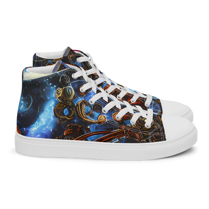 Men's High Top Canvas Shoes - Pimenov's Cosmos