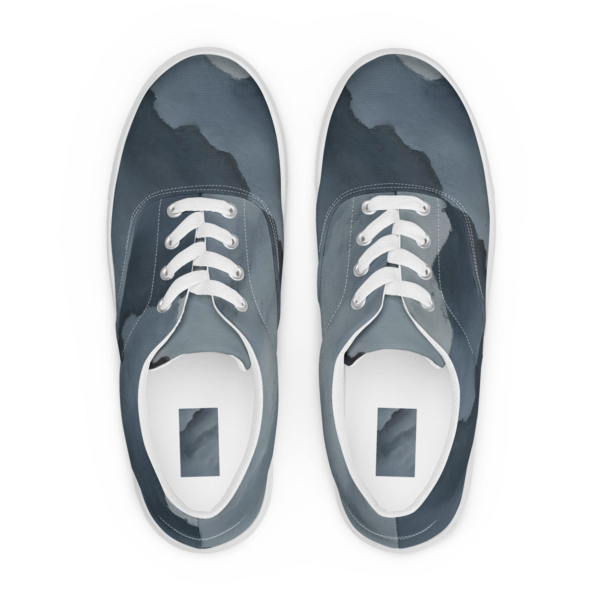 Women's Lace-Up Canvas Shoes - Misty Mountain Harmony