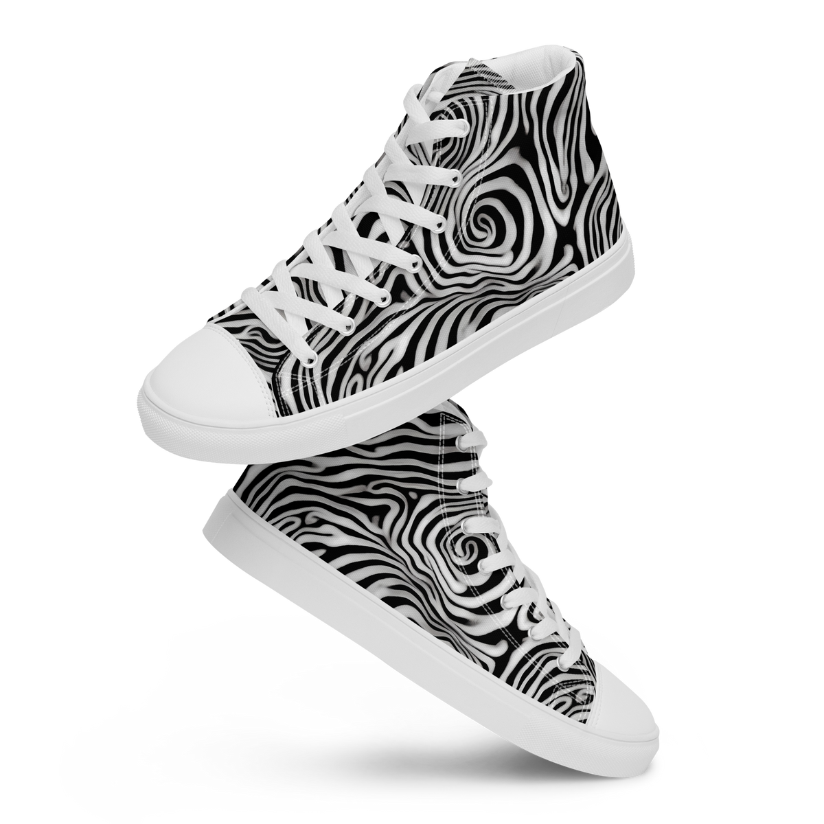 Men's High Top Canvas Shoes - Warped Cosmos