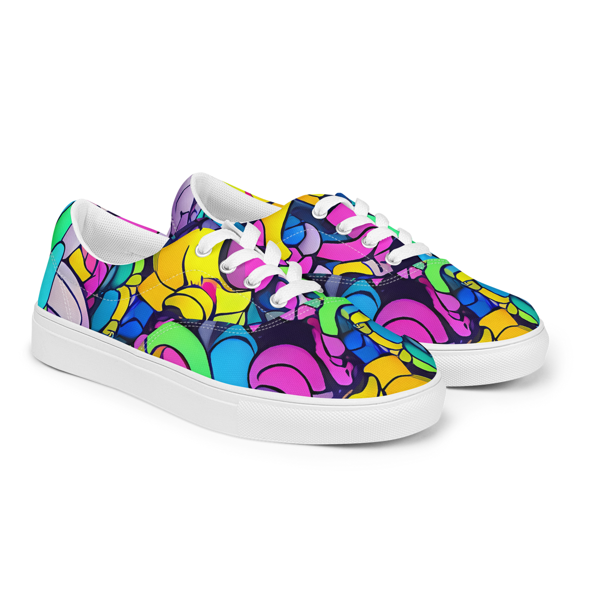 Women's Lace-Up Canvas Shoes - Radiant Revelation