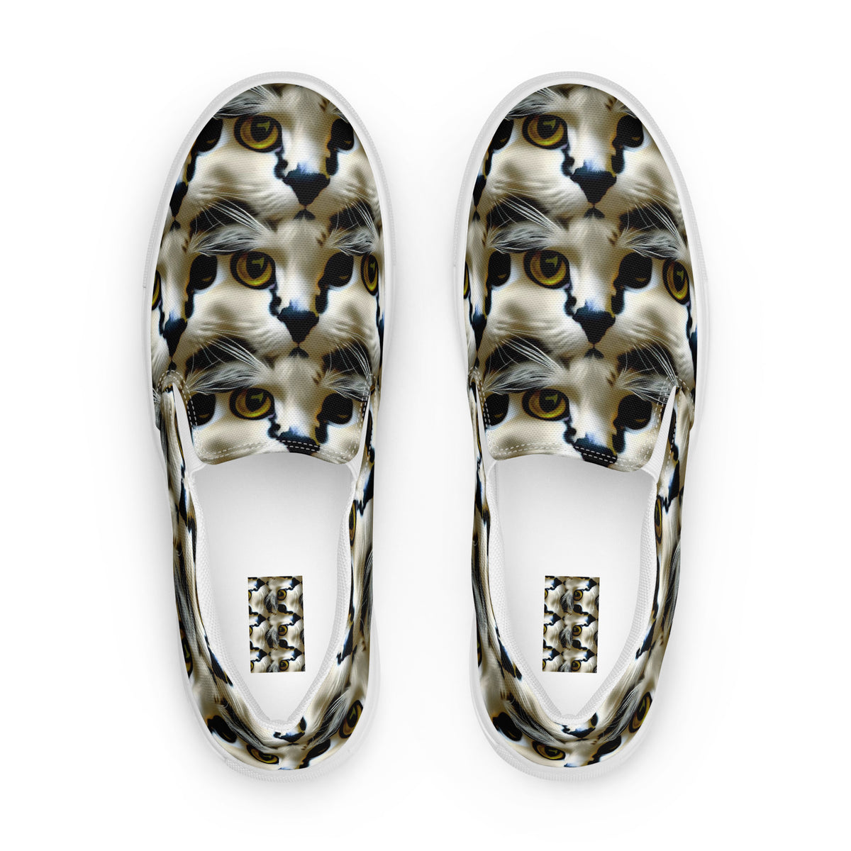 Men's Slip-On Canvas Shoes - Feline Fancy
