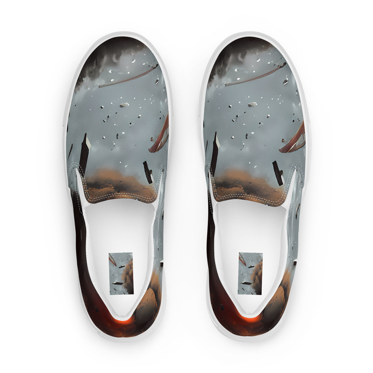 Women's Slip-On Canvas Shoes - Celestial Collision
