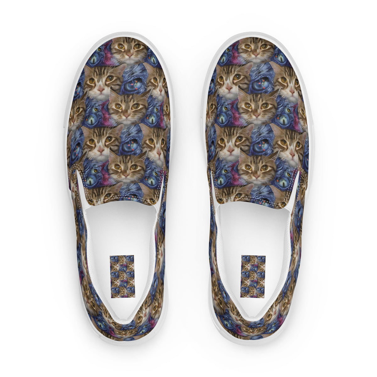 Women's Slip-On Canvas Shoes - Feline Fantasy