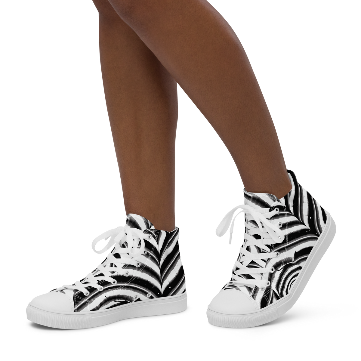 Women's High Top Canvas Shoes - Dupain Swirl