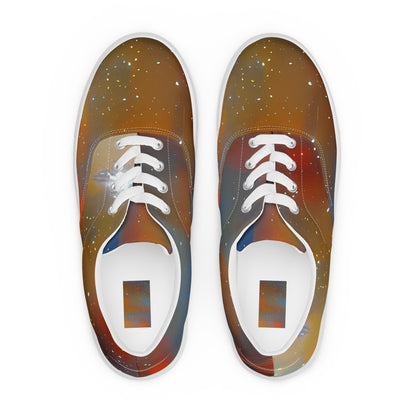 Women's Lace-Up Canvas Shoes - Asterglow Veil