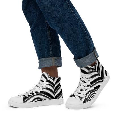 Men's High Top Canvas Shoes - Dupain Swirl