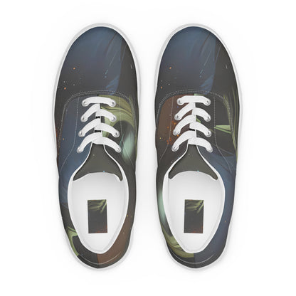 Women's Lace-Up Canvas Shoes - Ethereal Echoes