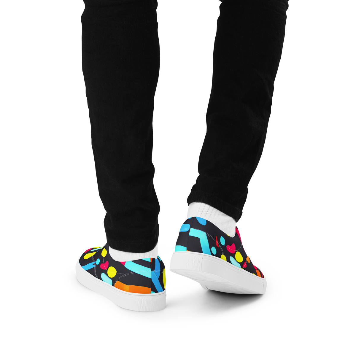Men's Lace-Up Canvas Shoes - Midnight Stream