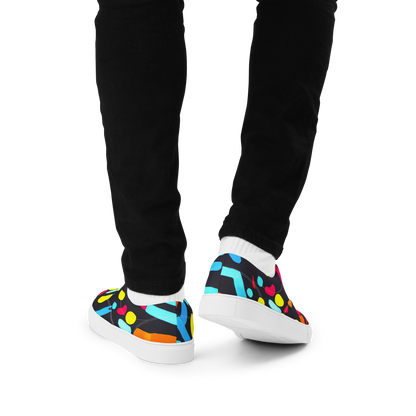 Men's Lace-Up Canvas Shoes - Midnight Stream