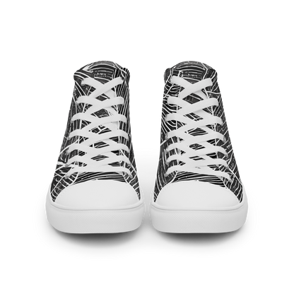 Men's High Top Canvas Shoes - Silver Echo